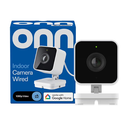 Indoor Camera Wired, 1080P HDR Video, with Google Home and Gemini – Search Video History, Event Descriptions