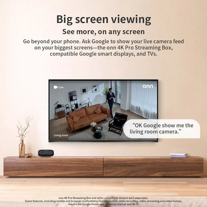 Indoor Camera Wired, 1080P HDR Video, with Google Home and Gemini – Search Video History, Event Descriptions